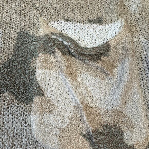 POL Women's Size Small Oversized Camo Loose Waffle Knit Sheer Top or Mini Dress - Picture 8 of 11